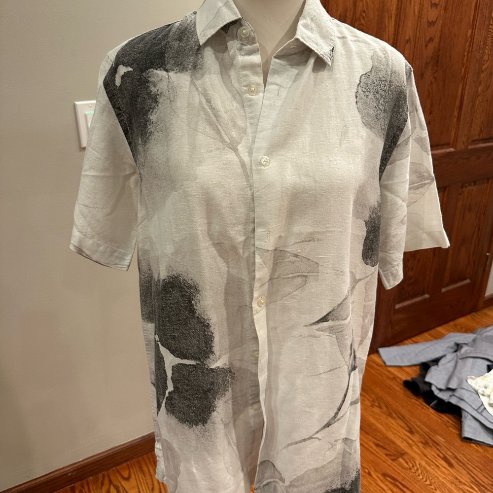 Zara Monochrome Abstract Casual Shirt